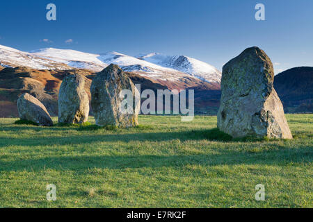 Castlerigg Stone Circle, Lake District, Cumbria, Regno Unito Foto Stock