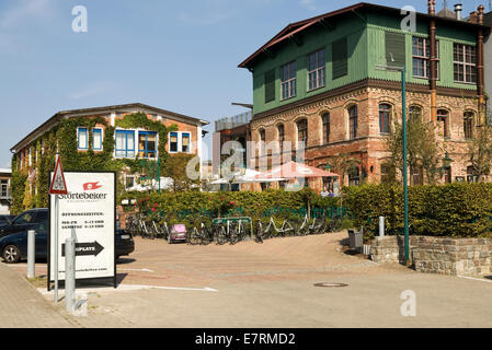 Il vecchio "tralsunder birra" birreria a Stralsund, Mecklenburg Vorpommern, Germania, ora il 'Stortebeker' Visitor Centre & pub. Foto Stock