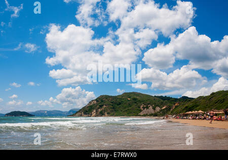 Spiaggia di Gerakas protected sea turtle nesting site.isola greca di Zante Foto Stock