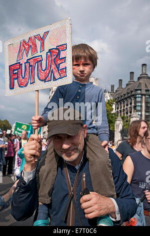 Persone internazionale il clima di marzo in vista del Vertice Onu sul clima chiede per azione sul cambiamento climatico Londra 2014 Foto Stock