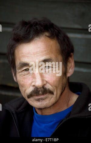 La maggior parte di uomini Inuit di Uummannaq sono cacciatori e pescatori dalla tradizione, Uummannaq, Groenlandia. Foto Stock