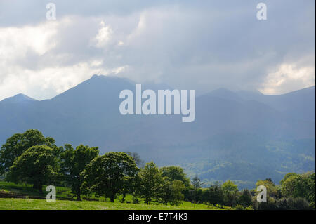 Guardando verso il North Western Fells Cumbria Foto Stock