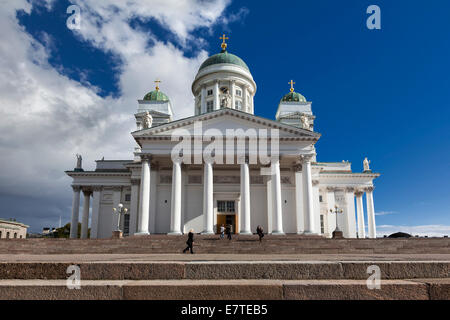 La Cattedrale di Helsinki, la Piazza del Senato, Kruununhaka, Helsinki, Finlandia Foto Stock