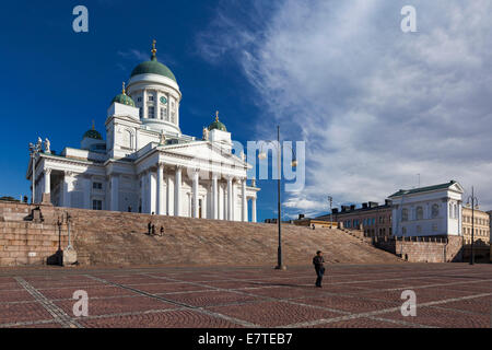 La Cattedrale di Helsinki, la Piazza del Senato, Kruununhaka, Helsinki, Finlandia Foto Stock