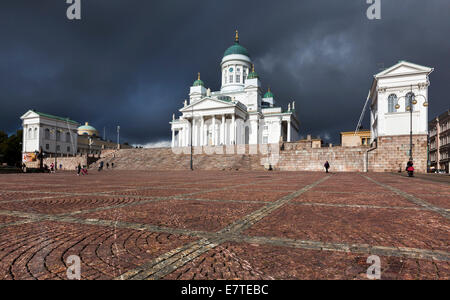 La Cattedrale di Helsinki, la Piazza del Senato, Kruununhaka, Helsinki, Finlandia Foto Stock