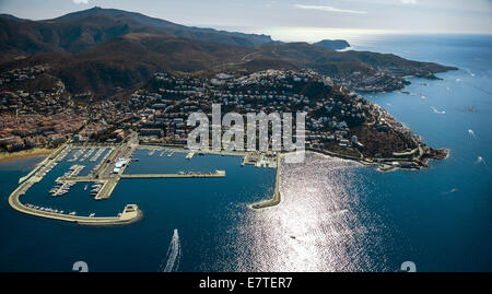 Vista aerea, marina, rose, Golf de Roses, Catalogna, Spagna Foto Stock