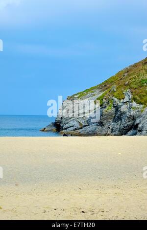 Lusty Glaze spiaggia privata Newquay Cornwall Inghilterra Regno Unito Foto Stock