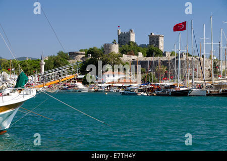 Castello di Bodrum bult dai Cavalieri Ospitalieri nel xv secolo, bodrum, Turchia, Asia. Foto Stock