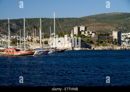 Castello di Bodrum bult dai Cavalieri Ospitalieri nel xv secolo, bodrum, Turchia, Asia. Foto Stock