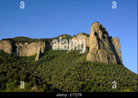 Italia, Basilicata, Appennino Lucano Parco Nazionale Val d'Agri, Valle del fiume Agri e Murgia di Sant'Oronzo Foto Stock