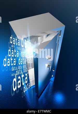 Archivio dati, opere d'arte concettuale. Foto Stock