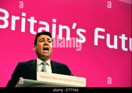 Manchester, Regno Unito. 24 Settembre, 2014. Andy Burnham, Shadow il Segretario di Stato per la salute del partito laburista: Credito Della Batchelor/Alamy Live News Foto Stock