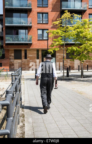 Kelham Island Trimestre in Sheffield una volta che la parte industriale della città ora rigenerata con moderni appartamenti alla moda e gli appartamenti Foto Stock