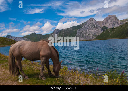 Lac de maroli,le chinaillon,grand bornand,Haute Savoie,Francia Foto Stock