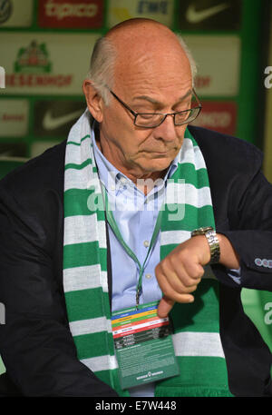 Bremen, Germania. 23 Sett 2014. Werder Brema il presidente Klaus-Dieter Fischer nella foto prima della Bundesliga soccer match tra Werder Brema e FC Schalke 04 a Bremen, Germania, 23 settembre 2014. Credito: dpa picture alliance/Alamy Live News Foto Stock