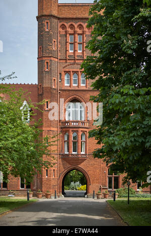 Selwyn College di Cambridge entrata Via Facchini Lodge Foto Stock