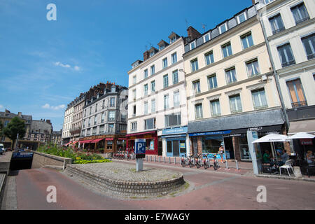 Sulla piazza del mercato di Rouen, Francia Europa Foto Stock