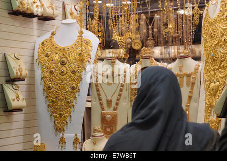 Del mercato dell'oro di Dubai, Deira Gold Souq Foto Stock