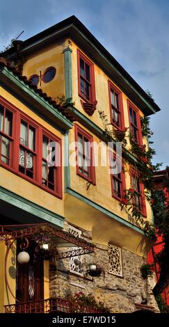 Vecchia casa in centro storico di Kavala,Grecia Foto Stock