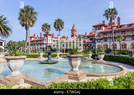 Lightner Museum Park e Flagler College, St. Augustine, Florida Foto Stock