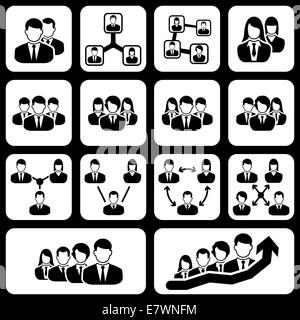 Il lavoro di squadra icona utente Foto Stock