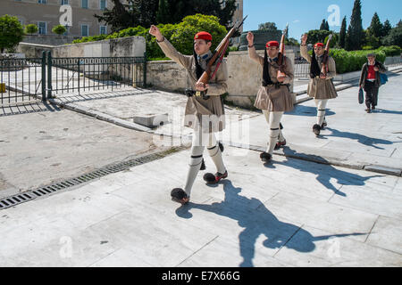 Guardia cerimoniale grecia Foto Stock
