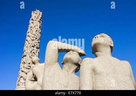 Frognerpark Il parco Vigeland, Oslo, Norvegia Foto Stock