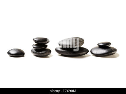 Primo piano di massaggio hot stones Foto Stock