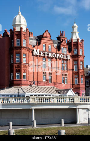 Il metropole hotel sul lungomare di Blackpool Foto Stock