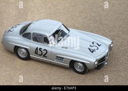 1955 Mercedes Benz 300 SL del portellone ad ala di gabbiano in lega Foto Stock