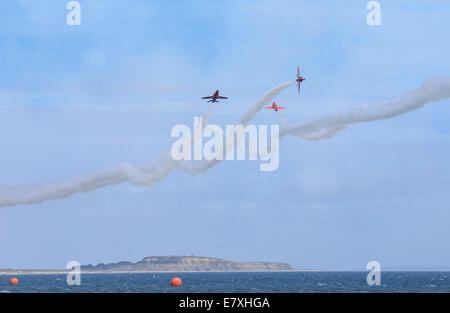 Le frecce rosse al 2014 Bournemouth Air Festival (UK) Foto Stock