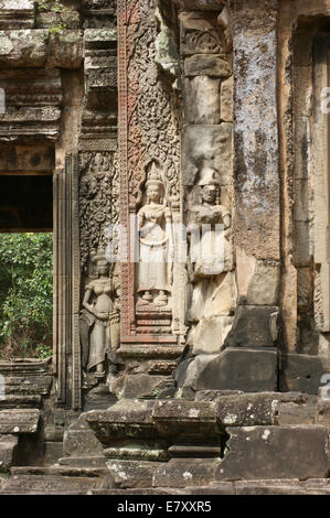 Dettaglio del complesso di Angkor Wat in Cambogia Foto Stock