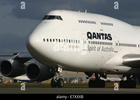 QANTAS BOEING 747 Foto Stock