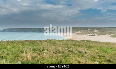 Vista da Holywell Bay, North Cornwall Regno Unito Foto Stock