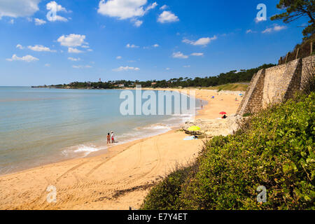 Plage du Platin in Charente Maritime coast in Francia. Foto Stock