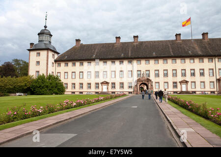 Il castello di abbazia di Corvey in Hoexter, Weserbergland, Renania settentrionale-Vestfalia, Germania, Europa Foto Stock