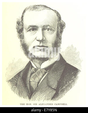 Un'illustrazione del 1881 di Dent con Sir Alexander Campbell, forse un ritratto o una rappresentazione di questa figura storica, con particolare attenzione al suo significato culturale e storico. Foto Stock