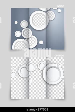 Tri-fold brochure modello di progettazione Foto Stock