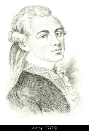 Un'illustrazione di SULTE (1882) che mostra Chevalier Licnard de Beaujeu, una figura storica francese. L'opera raffigura probabilmente il suo ruolo e il suo significato nella storia militare o politica. Foto Stock