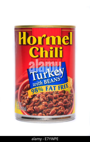 Un può di Hormel marca la Turchia con fagioli chili Foto Stock