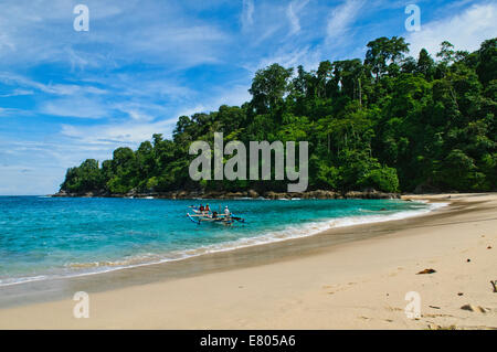 Bella Teluk Hijau (Green Bay) spiaggia di Banyuwangi, East Java, Indonesia Foto Stock