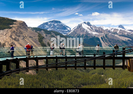 Skywalk ghiacciaio, il Parco Nazionale di Jasper, Alberta, Canada Foto Stock