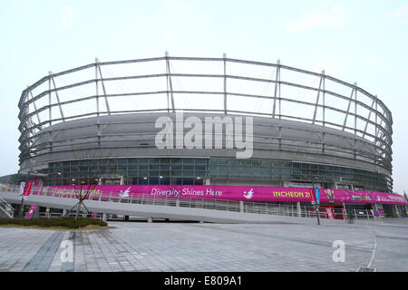 Incheon, Corea del Sud. 26 Sep, 2014. Palestra di Namdong trampolino : uomini finale alla palestra di Namdong durante il 2014 Incheon giochi asiatici in Incheon, Corea del Sud . © Shingo Ito AFLO/sport/Alamy Live News Foto Stock