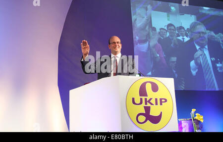 Contrassegnare temerario MP MARK sconsiderate mp conservatore 27 settembre 2014 Doncaster Racecourse a Doncaster nello Yorkshire INGHILTERRA Foto Stock