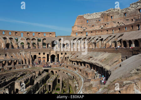 Roma, 28 Aprile 2012.Vista interna del Colosseo, Italia Foto Stock