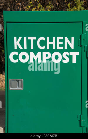 Cucina compost raccoglitori in Jasper, Alberta Canada. Foto Stock