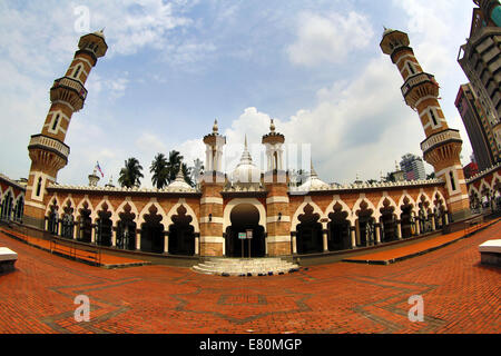 Masjid Jamek, la Moschea Jamed, di Kuala Lumpur in Malesia Foto Stock