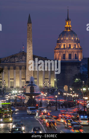 Francia, Parigi, Place de la Concorde, Les Invalides, l'Assemblee Nationale (Assemblea Nazionale) Foto Stock