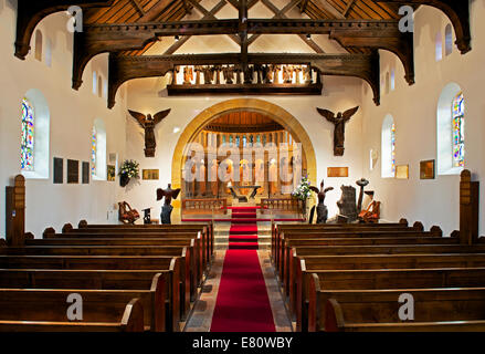 Interno della chiesa di Santa Maria, Wreay, Cumbria, England Regno Unito Foto Stock