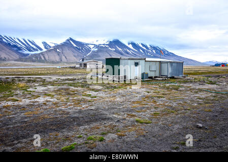 Il vecchio aeroporto di Longyearbyen, Spitsbergen, Svalbard Foto Stock
